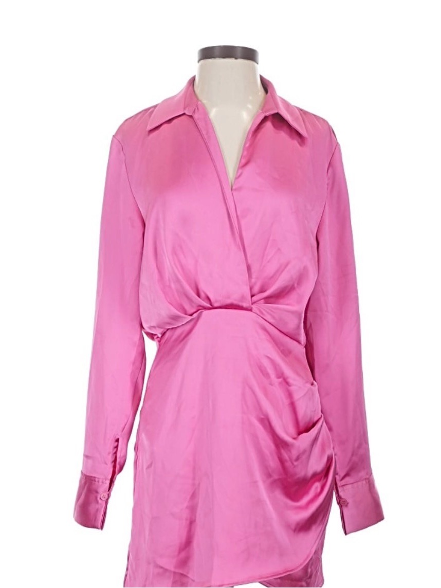Zara Rose Pink Satin Dress